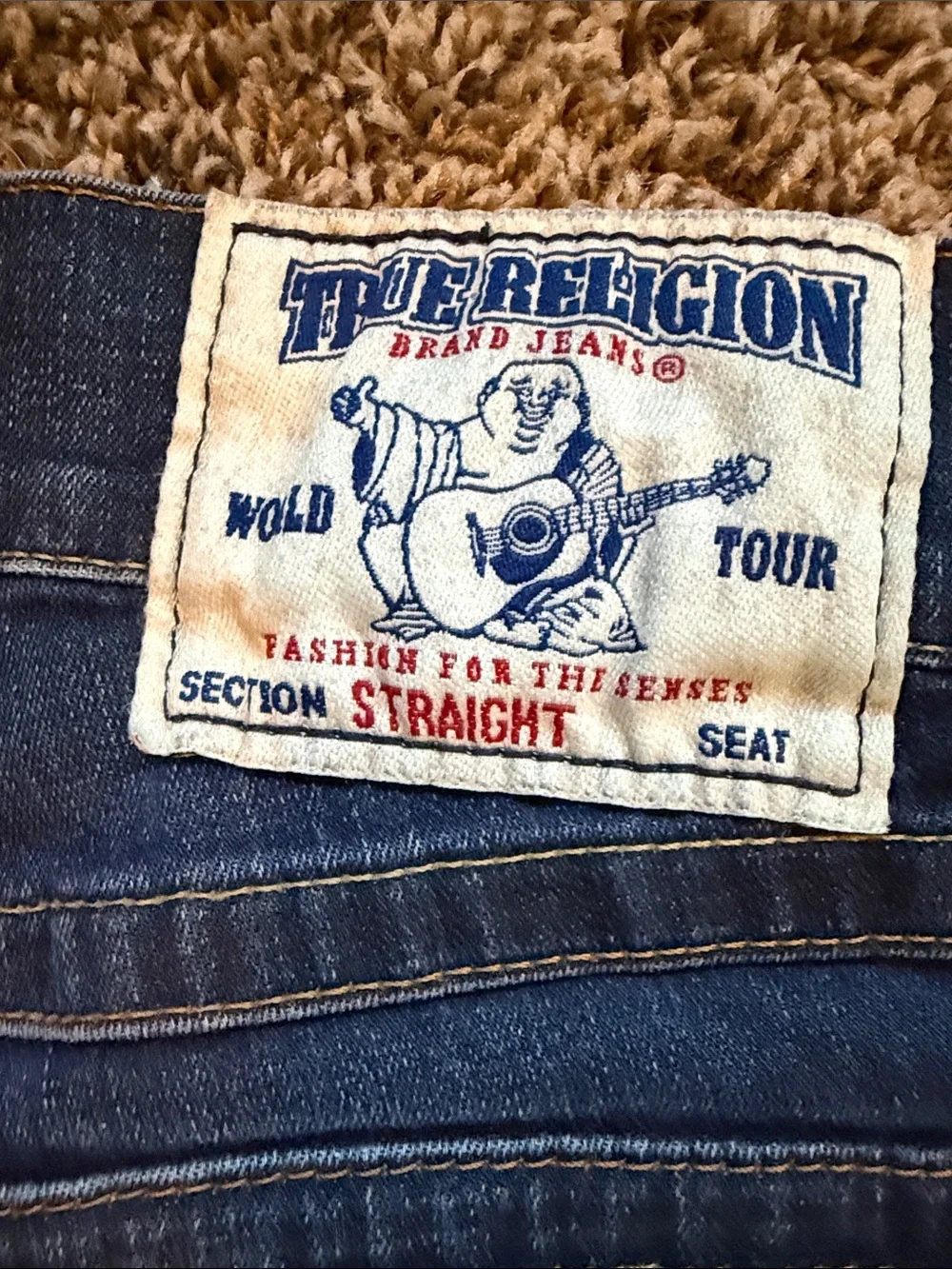 True Religion Men’s Dark Blue Straight Jeans